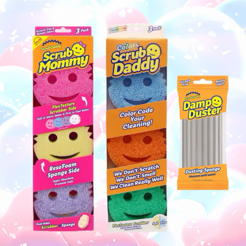 SG INSTOCK MOMMY SCRUB DADDY SCRUB DAMP DUSTER MULTIPURPOSE DUSTING SPONGE