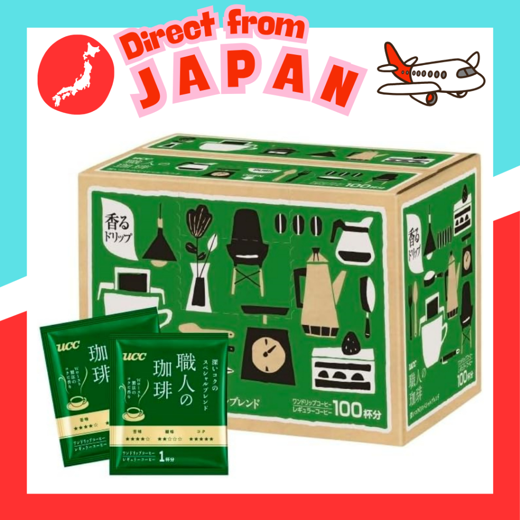 【Direct from Japan】 UCC Craftsman's Coffee, Rich Roasted Drip Coffee, 100 packs, Japan Coffee