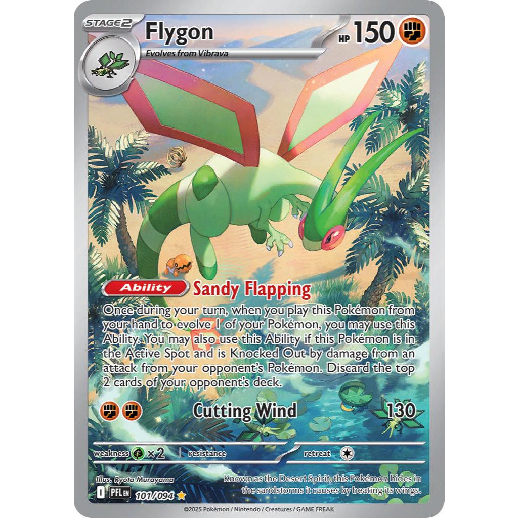 Flygon PFL 101/094 Phantasmal Flames ภาพประกอบ EN การ์ดเกมโปเกมอน