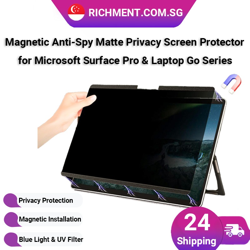 Magnetic Privacy Screen Protector Matte Like Paper สําหรับ Microsoft Surface Pro 12/10/9/8/7/Surface