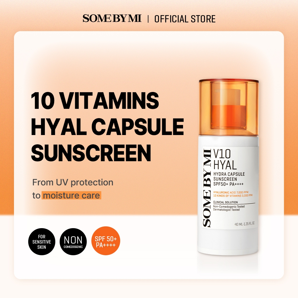 SOME BY MI V10 Hyal Hydra Capsule Sunscreen [40ml], ปกป้องผิวจากแสงแดด, ดูแลผิวจากความเสียหายจากแสงแดด – โปรปัง