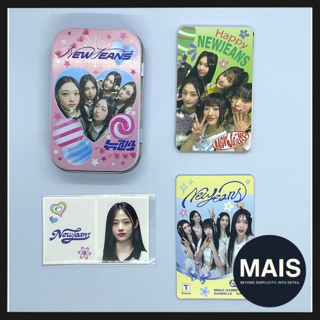 [NJZ] แพ็คเกจ ID Photocard (10 ชิ้น + สติ๊กเกอร์ขนส่ง 4 ชิ้น + เคสดีบุก)