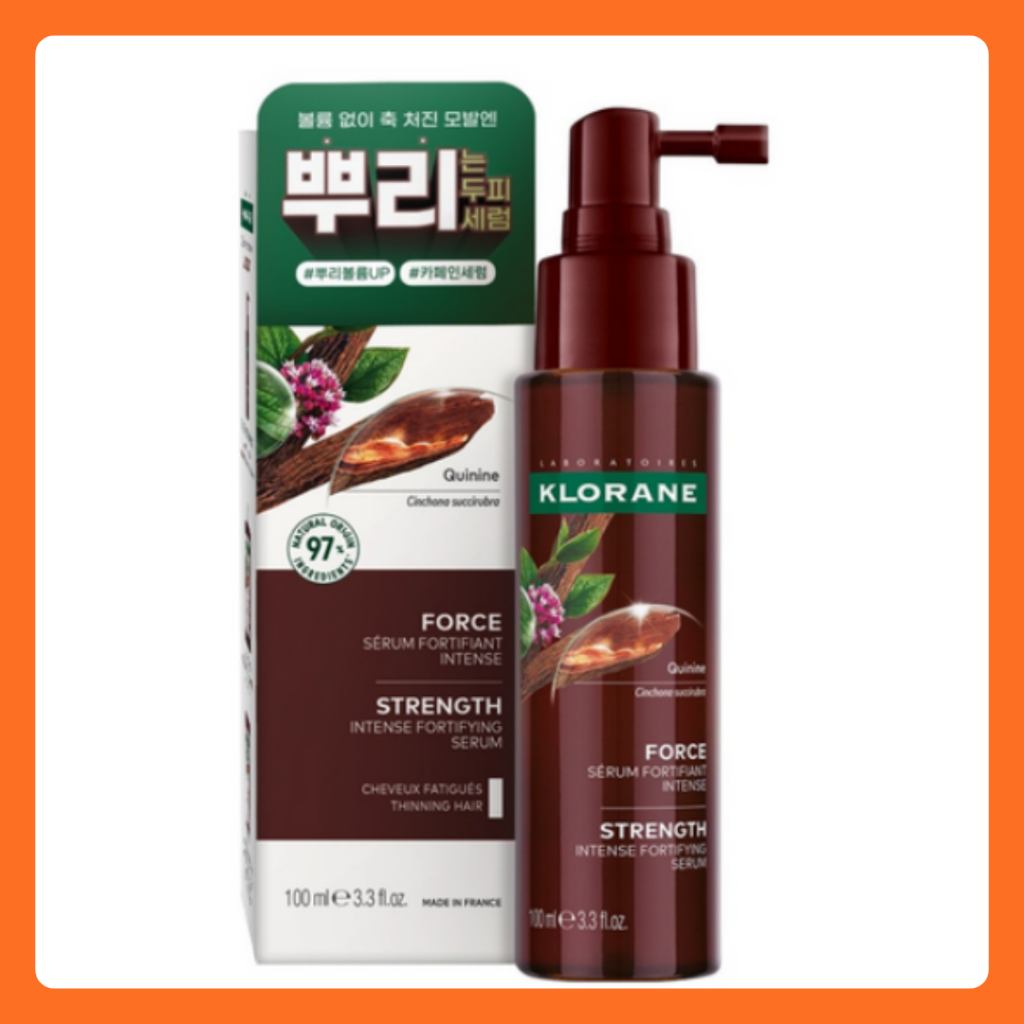 [KLORANE] Quinine Scalp Anti-Aging Ampoule Serum 100ml / Hair Volume & Scalp Firmness Care / French 