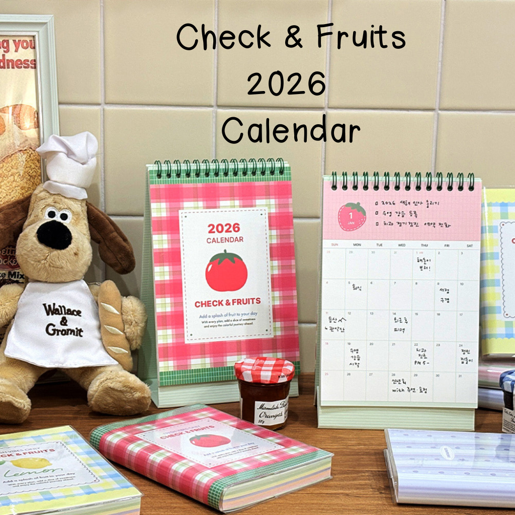 [7321 DESIGN] ปฏิทินตั้งโต๊ะ Check & Fruits 2026