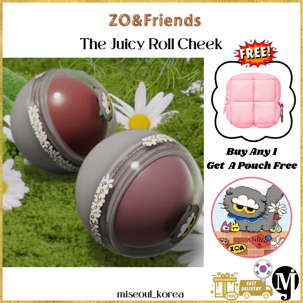 ZO&FRIENDS Juicy Roll Cheek+Puff Set(+Pouch )
