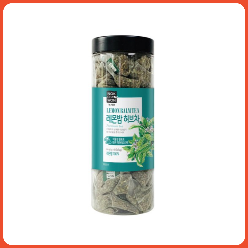 NOKCHAWON Lemon Balm ชาสมุนไพรบริสุทธิ์ 60 ถุงพีระมิด