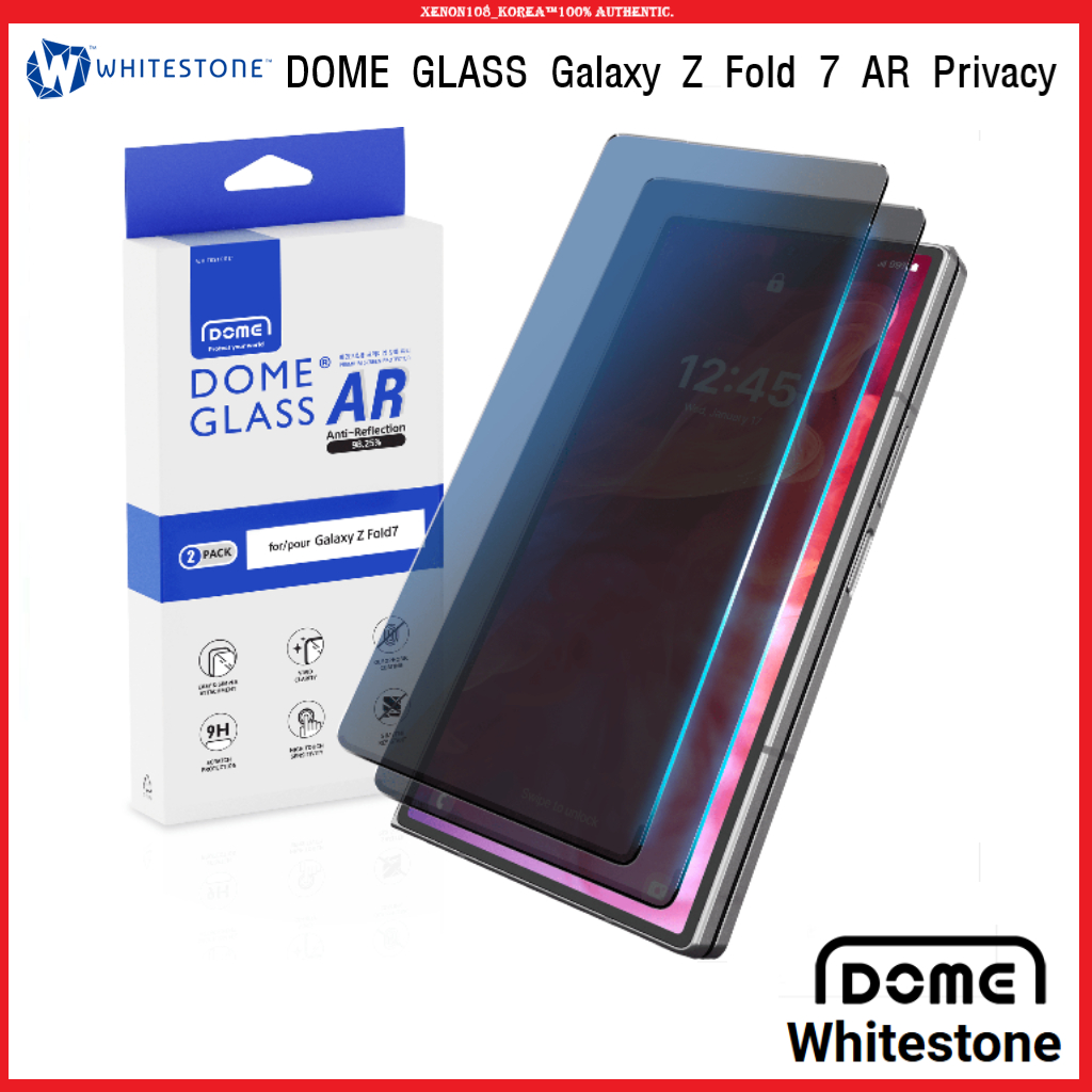 (Whitestone) DOME GLASS AR Privacy สําหรับ Samsung Galaxy Z Fold 7 (แพ็ค 2 ชิ้น)