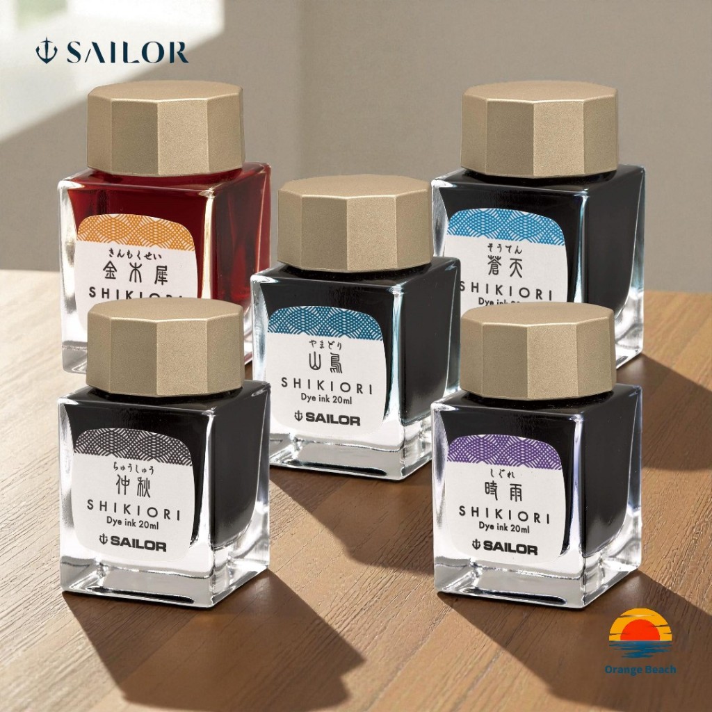 Sailor SHIKIORI หมึกขวด สำหรับปากกาหมึกซึม 20ml/สีย้อมน้ำ/36 สี/ผลิตในญี่ปุ่น Made in Japan