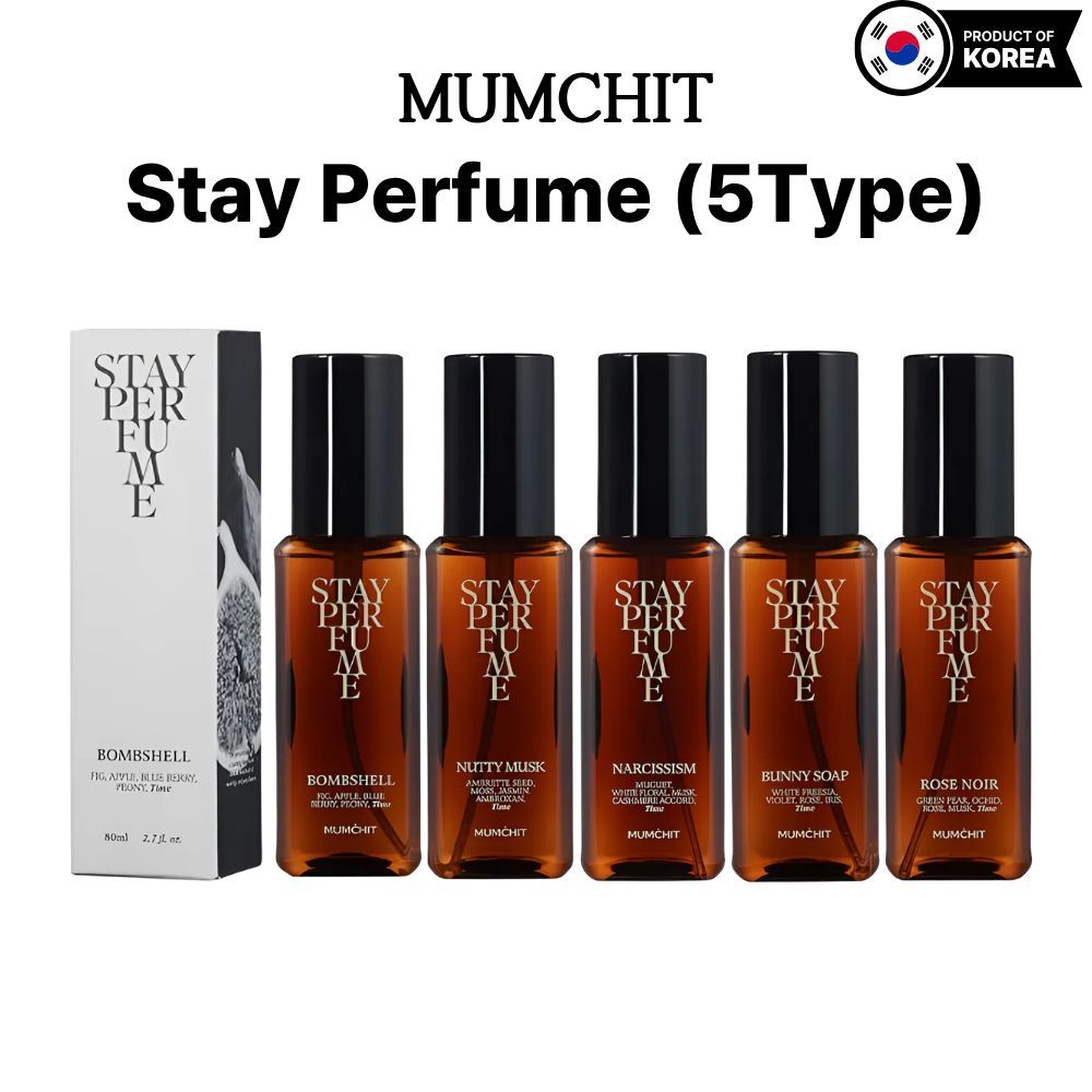 [MUMCHIT] Stay Perfume Collection – Eau de Parfum (80ml) Bombshell, Rose Noir, Bunny Soap, Narccicis