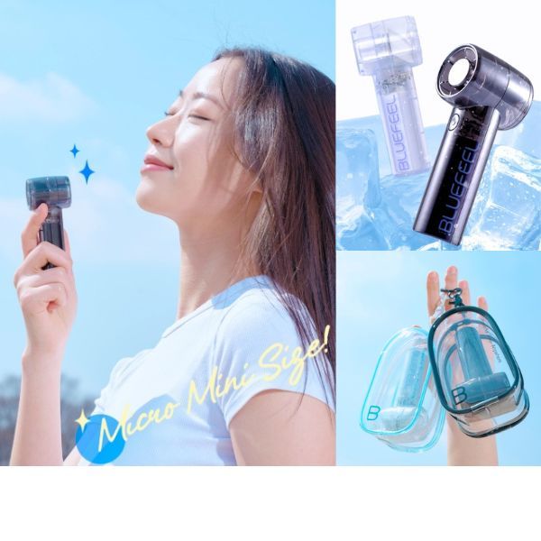 [KOREA] BLUEFEEL Mini Jet Fan พร้อมกระเป๋า | พัดลมเทอร์โบแบบใช้มือถือแบบพกพาพิเศษ
