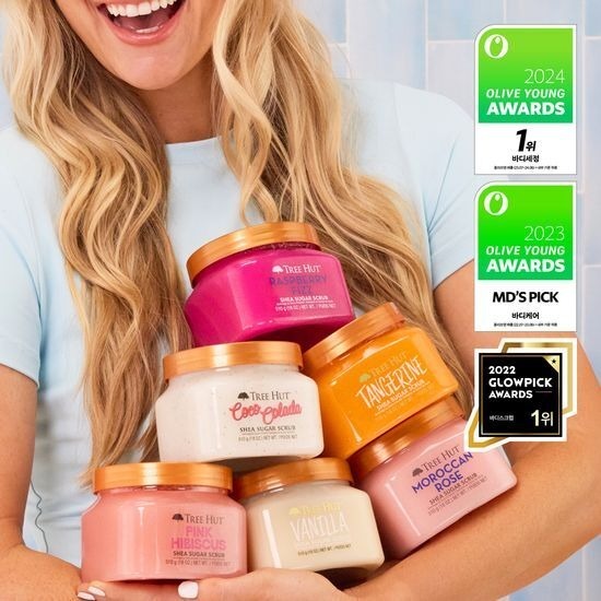 [TREE Hut] Shea Sugar Scrub 510g (17 Scents Set | No Box | Shipping from Korea) | สครับน้ำตาลเชียบัตเตอร์ 17 กลิ่น ส่งตรงจากเกาหลี ไม่มีบรรจุกล่อง