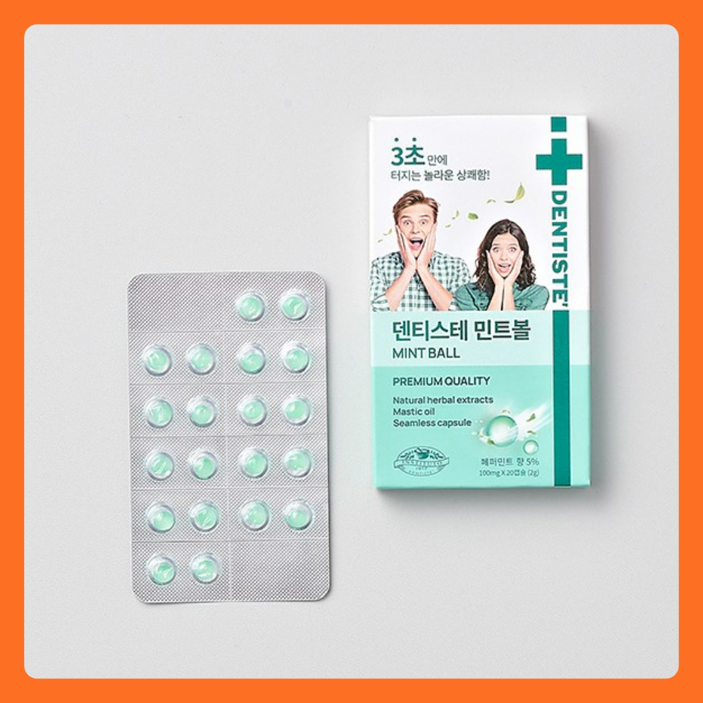 [Dentiste] Mint Ball 20pcs / 3-Second Fresh Capsule · Pocket-Size · Oral Care Fresh Mint