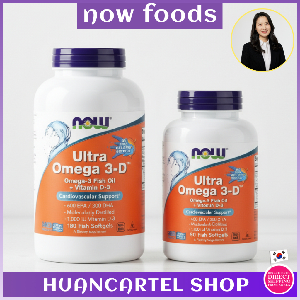 [NOW Foods] Ultra Omega 3-D (Omega-3 Fish Oil + Vitamin D3) 1000 IU 600mg EPA / 300mg DHA