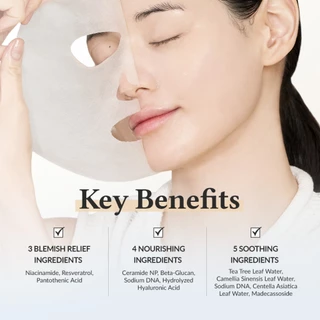 Dr.Althea 345 Relief Cream Mask 25g มาส์กครีม+เอสเซนส์ในแผ่นเดียว | ทีทรี ปลอบประโลมผิว ลดผื่นแดง | เสริมเกราะปกป้องผิว Vegan Cellulose Sheet