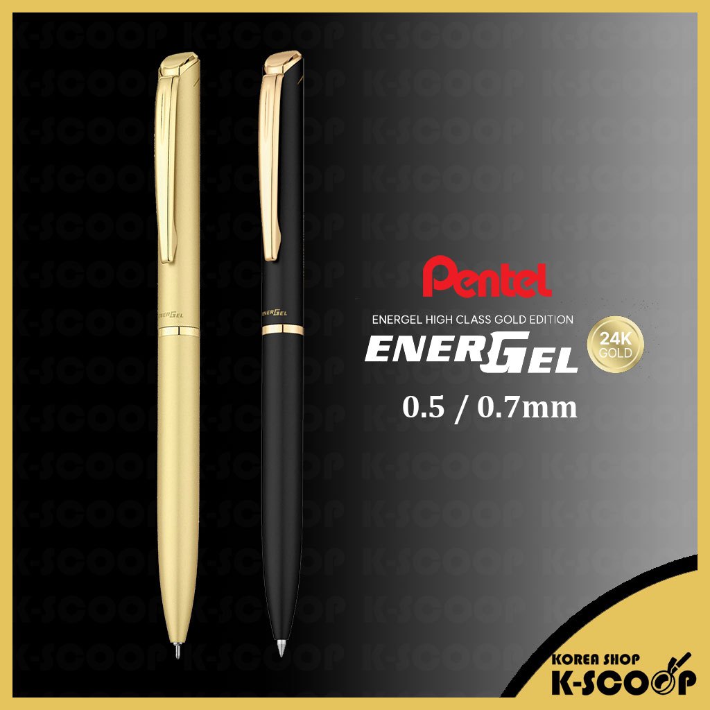 Pentel EnerGel High Class 24K Gold Plated Edition ปากกาเจล 0.5 มม.BLN2005G / 0.7 มม.BL2007G
