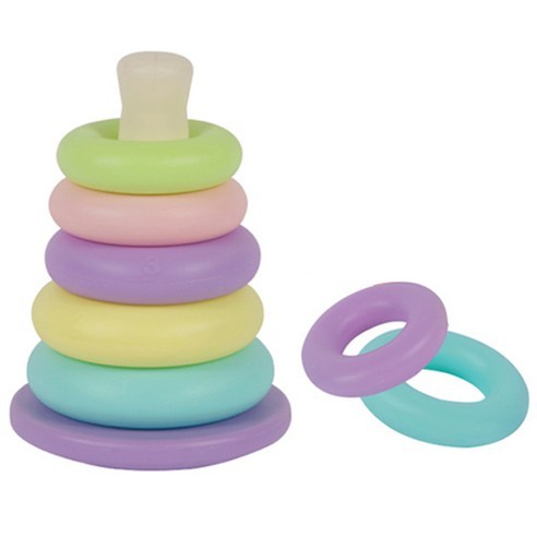 EduPlay CuckooToys ของเล่นแหวนซ้อน – สีผสม, ของเล่นการเรียนรู้สําหรับทารกและเด็กวัยหัดเดิน, 1 ชิ้น