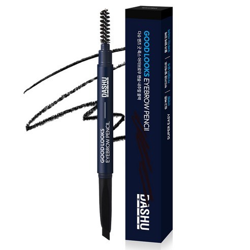DASHU MENS GOOD LOOKS EYEBROW PENCIL – สีดํา/เทาธรรมชาติ, SPOOLIE