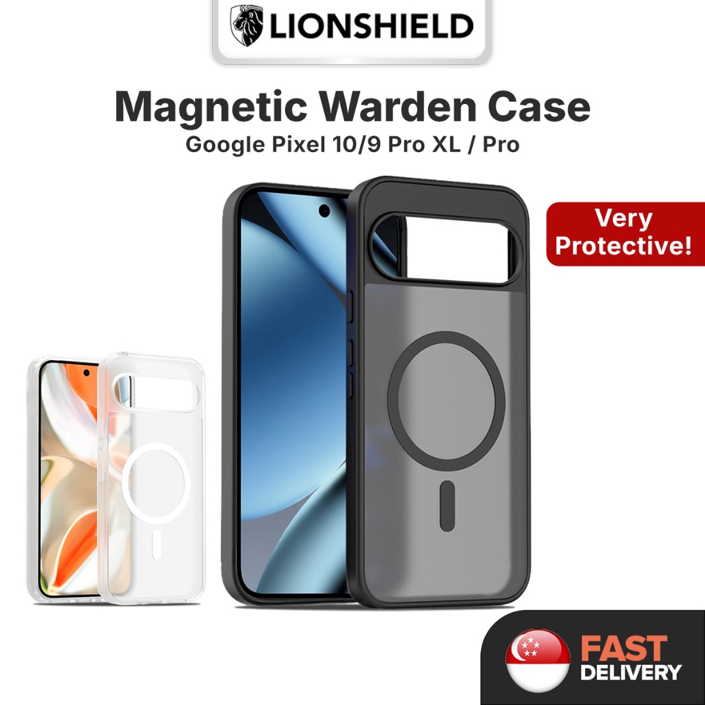 (SG) LionShield Google Pixel 10 Pro XL/10 Pro/9 Magnetic Warden Case Phone Hard Casing Cover