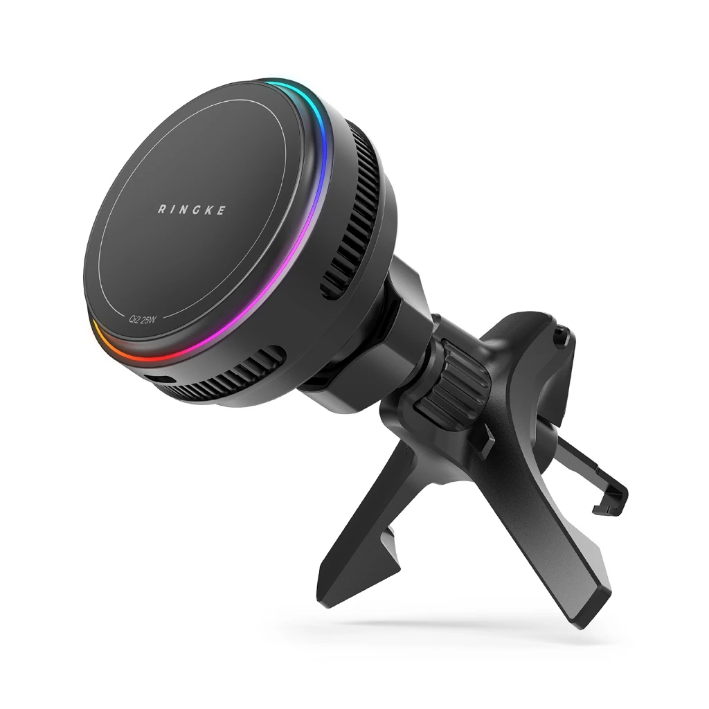 Ringke Qi2 25W Peltier Magnetic Car Charger Mount สําหรับสมาร์ทโฟนที่วางโทรศัพท์แม่เหล็กน้ําหนักเบาที่แข็งแกร่ง