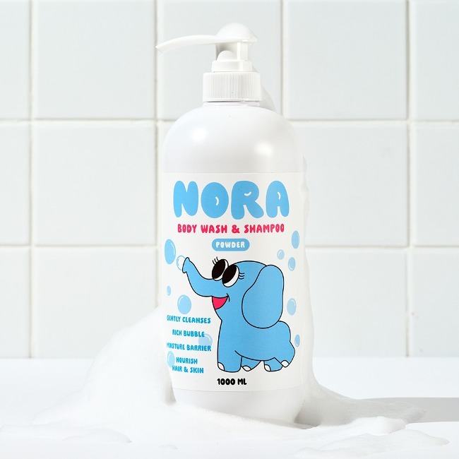 Ttablye Nora Baby Body Wash & Shampoo 1L | พีเอช เจนเทิล คลีนเซอร์ ต่ํา พร้อมกรดไฮยาลูโรนิก & เซราไม