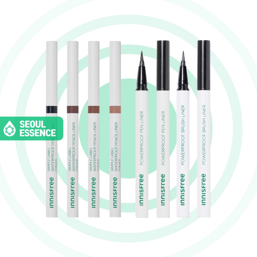 Innisfree Simple Label Waterpoof Pencil Liner / Powerproof Brush & Pen Liner / Eye Liner