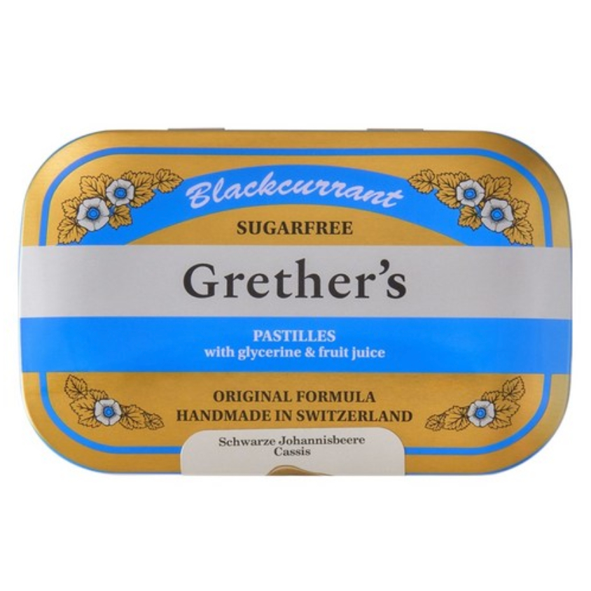 [Jennies Pick] Grethers Pastilles Blackcurrant Sugar Free (110g) - ลูกอมคอระดับพรีเมียมสําหรับนักร้อง & Voice Care