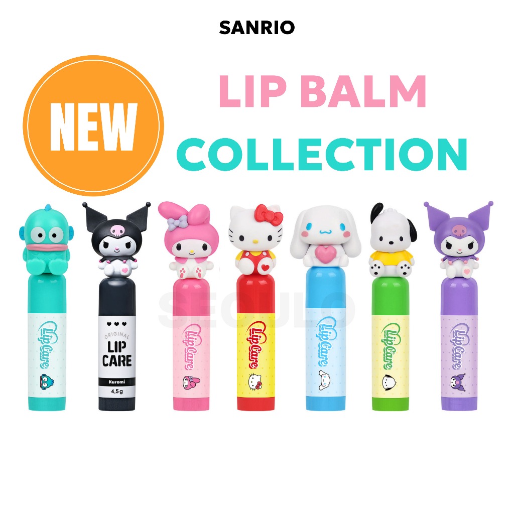 Sanrio Lip Care Lip Balm 4.5g 6types - Kitty, My Melody, Kuromi, Cinamoroll, Pochacco, Hangyodon, ลิปบาล์มน่ารัก, สําหรับเด็ก