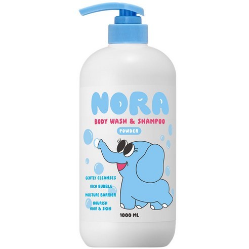 TABLIER NORA Mild Baby Body Wash & Shampoo Powder Scent 1000ml