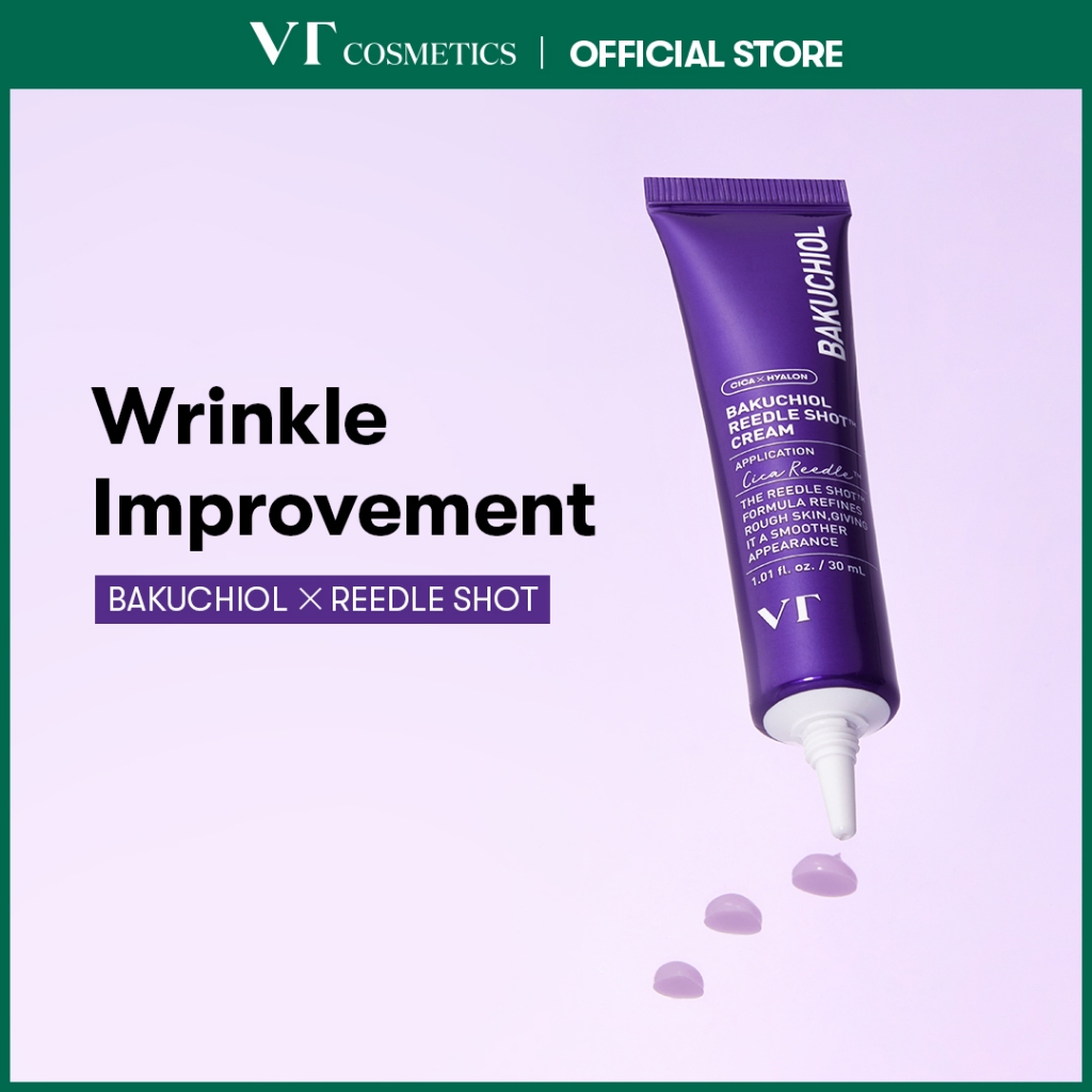[VT] Bakuchiol Reedle Shot Cream ครีมเรตินอล ดูแลริ้วรอย & รูขุมขน [Official Mall]