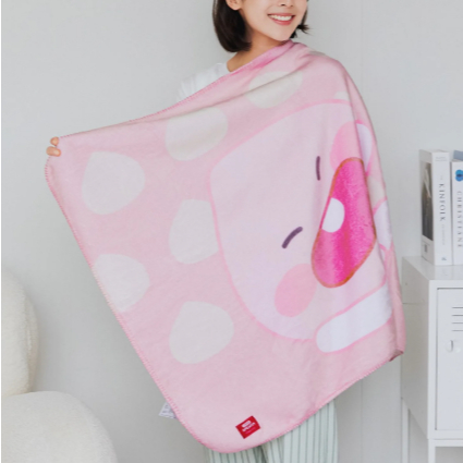 ผ้าห่มสักหลาด Kakao Friends Little Apeach Cozy ใช้งานได้ทั้งออฟฟิศและบ้าน