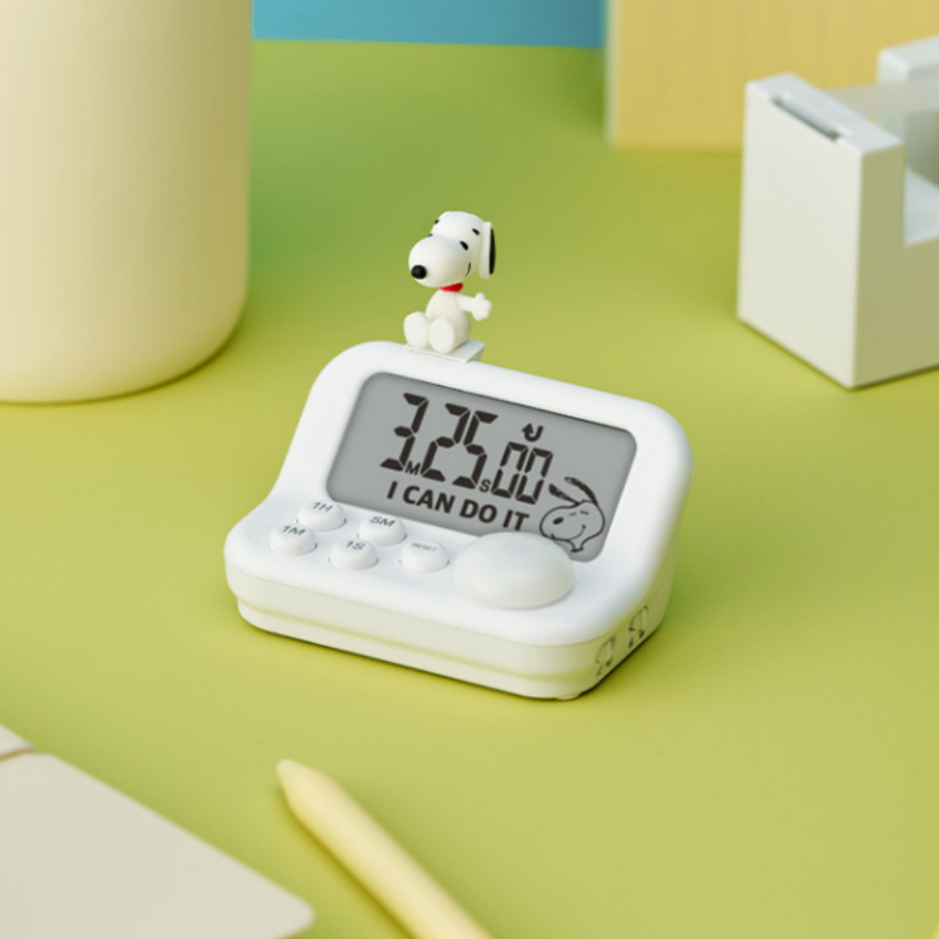 [dretec] Snoopy Figure Stopwatch Study Timer / Return Countup Timer