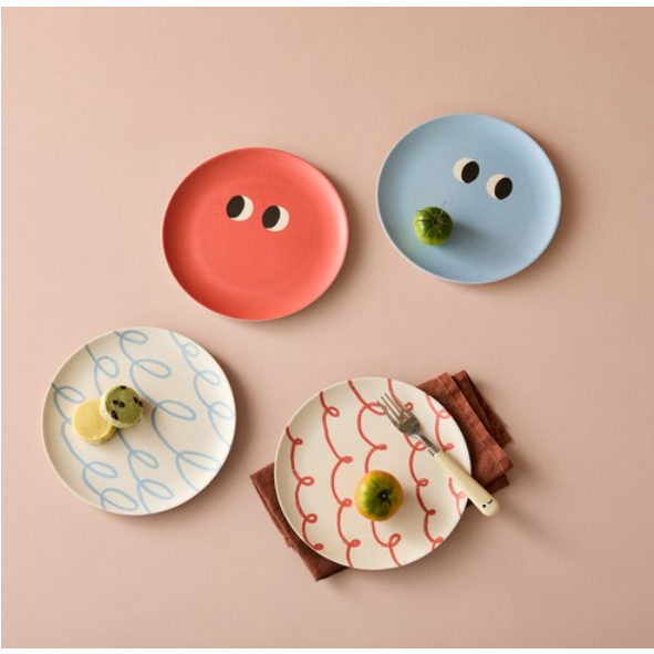 MODERN HOUSE(KOREA) "Cuddle Bean" ชุดจานใยไผ่ (4P)