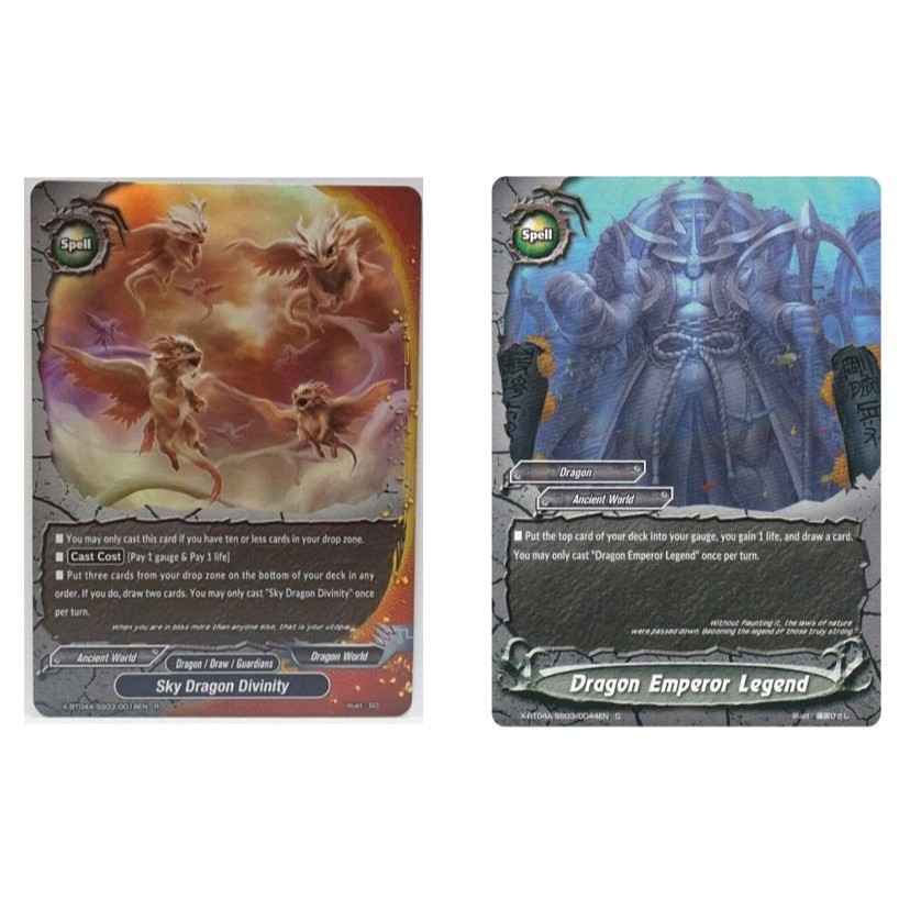 English Buddyfight Sky Dragon Divinity X-BT04A-SS03-0018EN R ฟอยล์ /Dragon Emperor Legend X-BT04A-SS