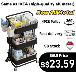 🚛SG Stock 🚛Kitchen Shelves Removable Storage Shelves Multifunctional and Multi-style with Wheels Removable