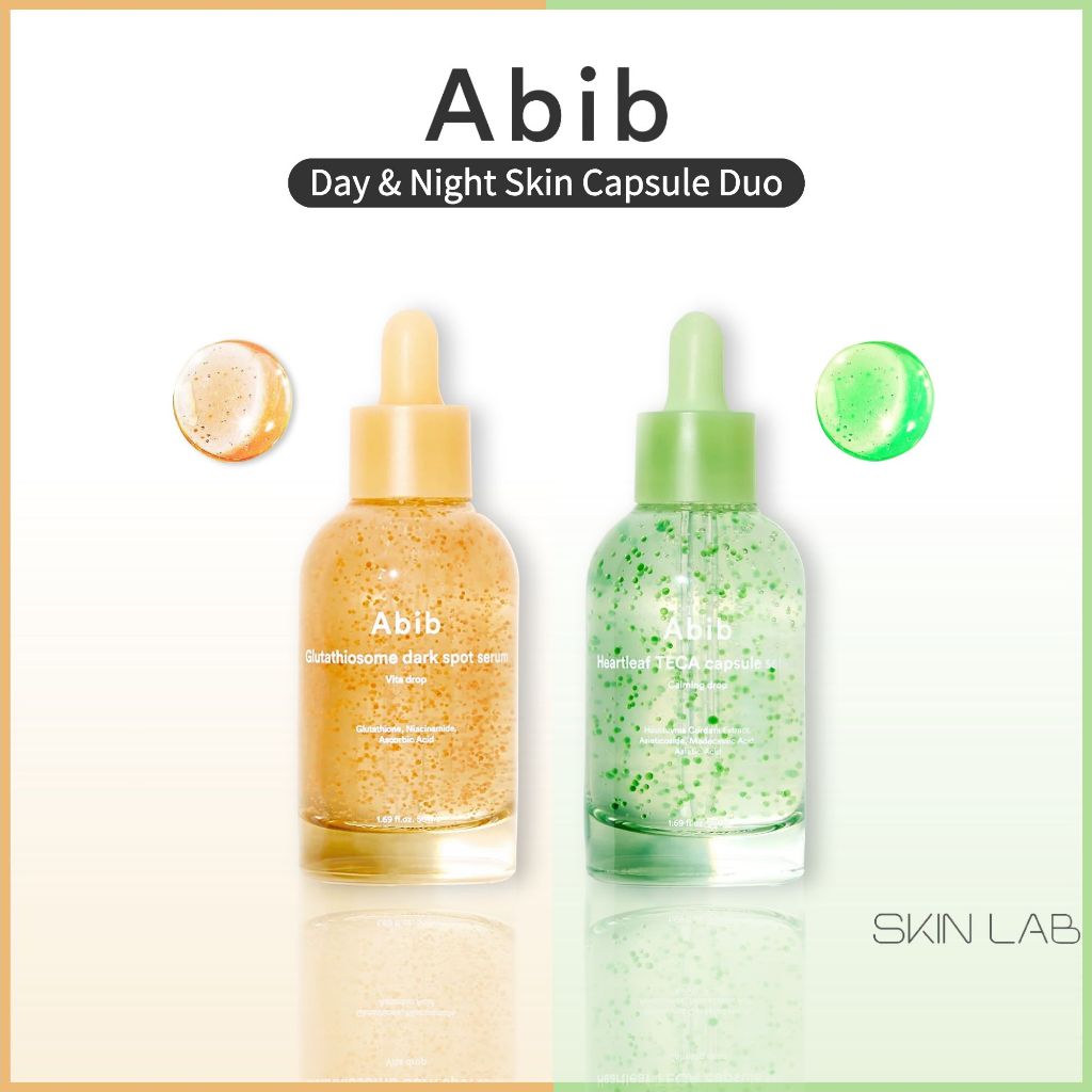 [Abib] Day & Night Skin Capsule Duo - Glutathiosome Dark Spot Serum, Heartleaf TECA Capsule Serum