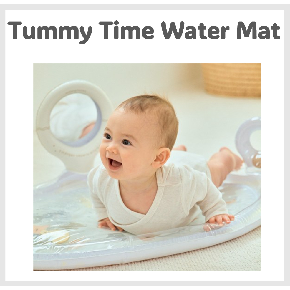[Malang Honey] Tummy Time Water Mat Tactile Play with Mirror & Coloring Bells for Baby 0-3 Years, 84