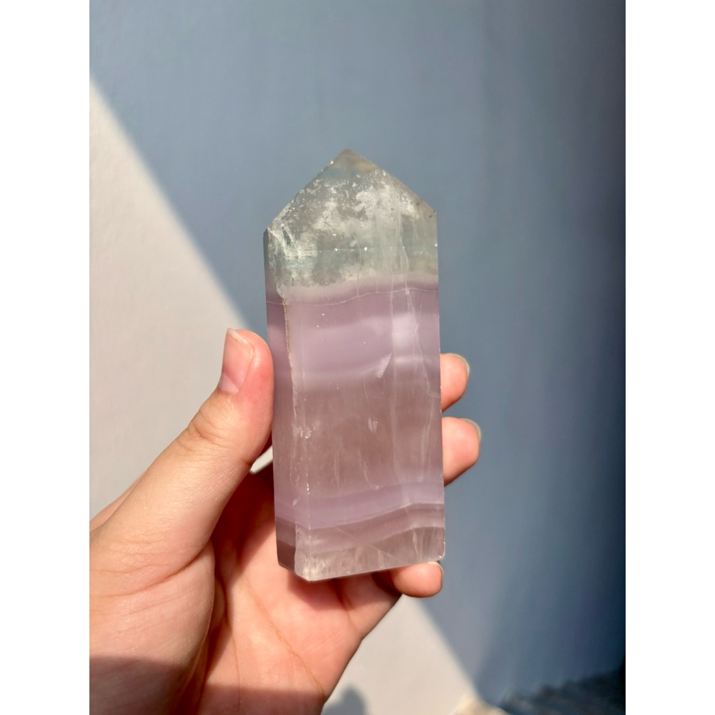 Yttrium Fluorite Brazil-Cut Tower (Destash) – Harmony & Clarity