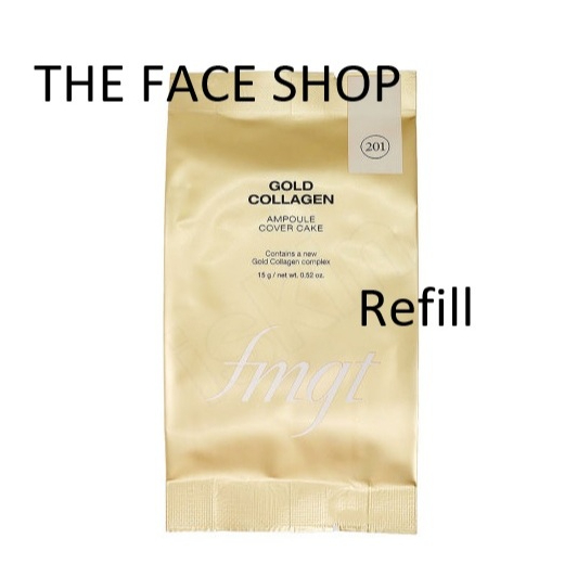 [THE FACE SHOP] NEW Fmgt Gold Collagen Ampoule Cover Cake (Refill) SPF50+ PA+++ 15g คอลลาเจนแอมพูลปกปิดเค้ก (รีฟิล)