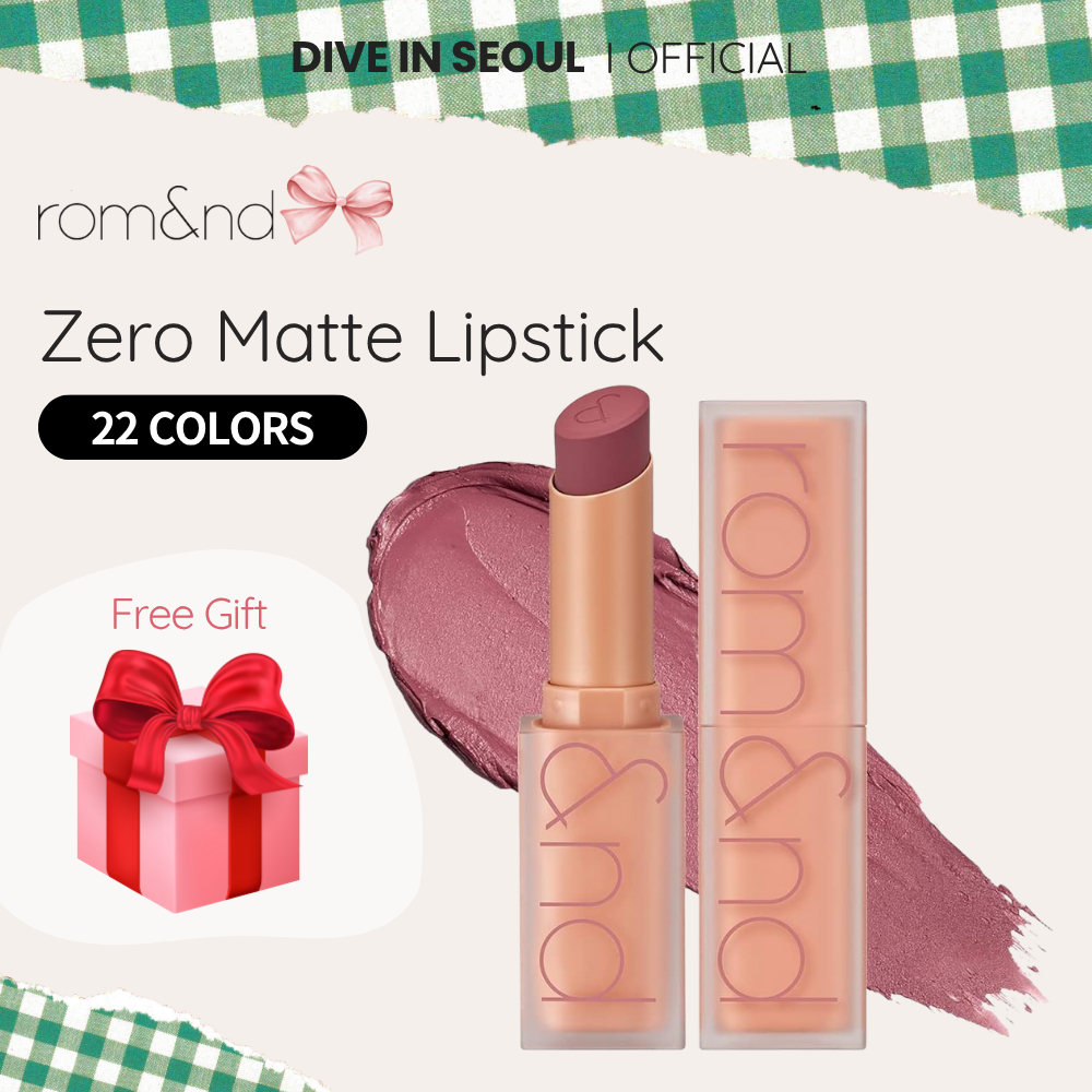[ROM&ND] romand Zero Matte Lipstick – 22 สี / 3g