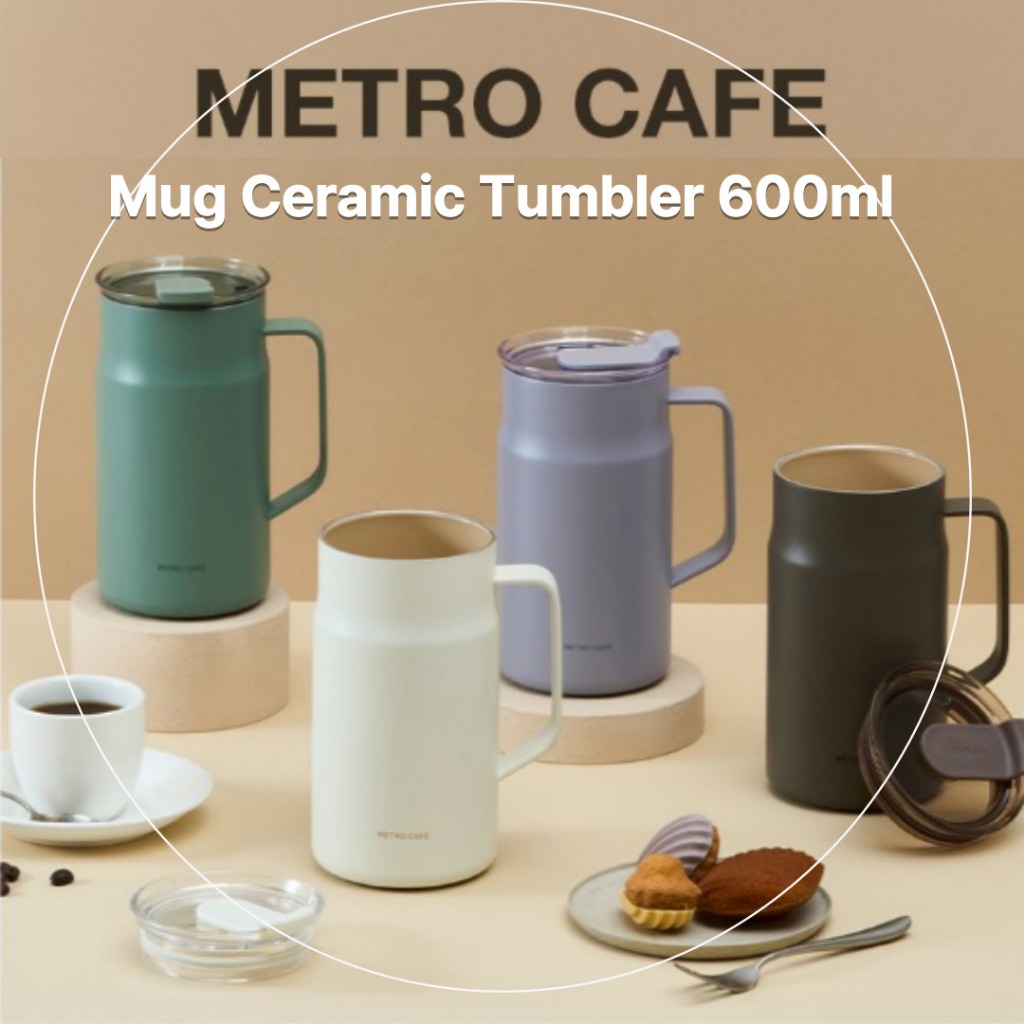 [LOCKNLOCK] Metro Cafe Mug แก้วเซรามิค 600ml/ 4 สี/จัดส่งจากเกาหลี✈️🇰🇷