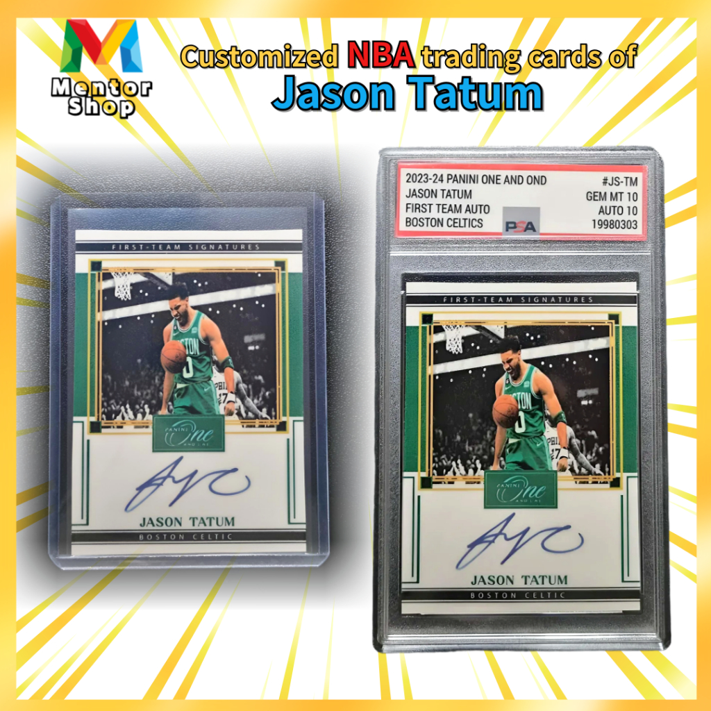 [ร้านเมนเตอร์] ⭐ การ์ดแบบกําหนดเองสไตล์ลายเซ็น Jason Tatum พรีเมี่ยม ⭐