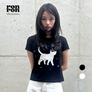 [RONRON] Starry Dot Cat T Shirts / 2colors