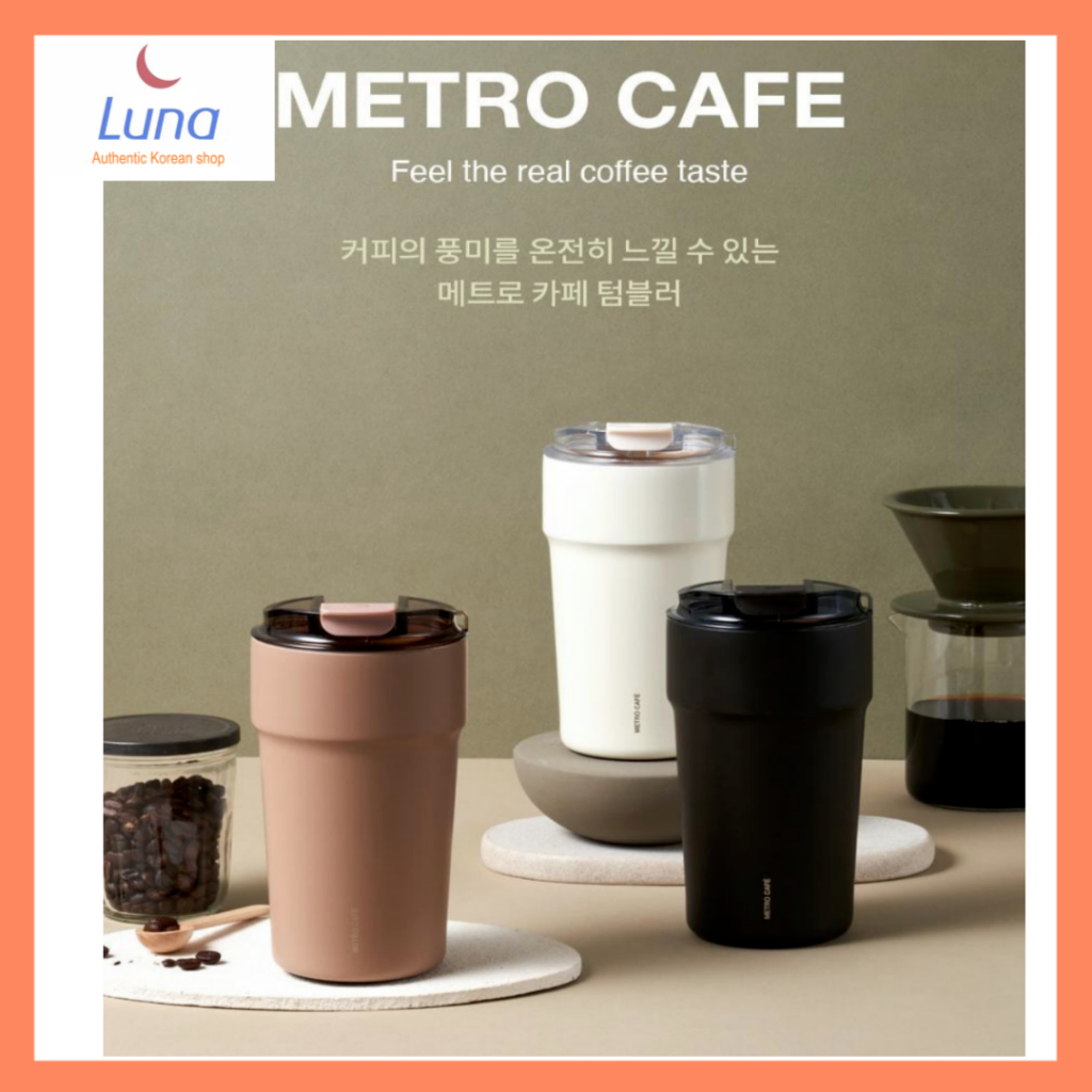 LocknLock Metro Cafe Ceramic Tumbler (LHC4357): Vanilla Latte/Cafe Mocha/Americano