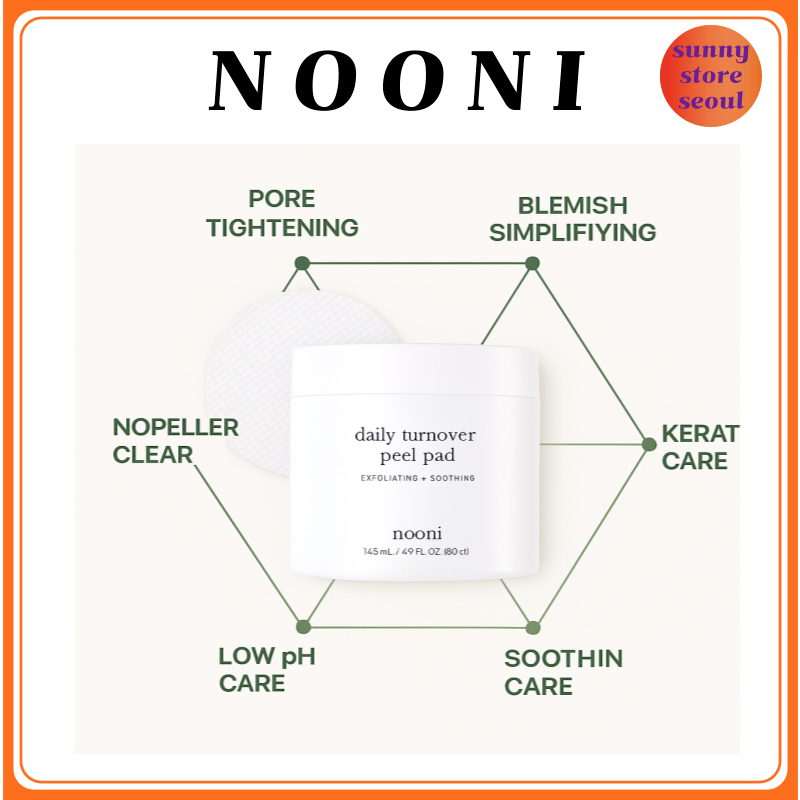 Nooni Daily Turnover Peel Pad /ขัดผิว + Shothing