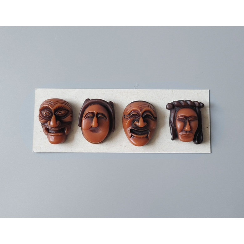 [APEC Gyeongju K-Souvenir] Hahoe Mask ชุดแม่เหล็กตู้เย็น 🇰🇷 ของขวัญเกาหลีแบบดั้งเดิมสําหรับนักสะสมใน