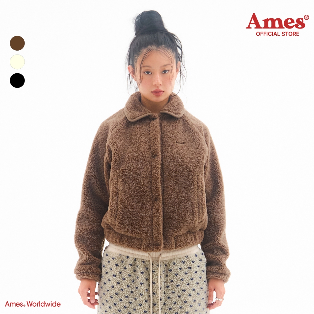 [AMES] COLLAR FLEECE JACKET_สไตล์เกาหลี