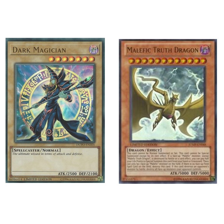การ์ด Yugioh ภาษาอังกฤษ Dark Magician DUPO-EN101 UR/ Malefic Truth Dragon JUMP-EN048 UR