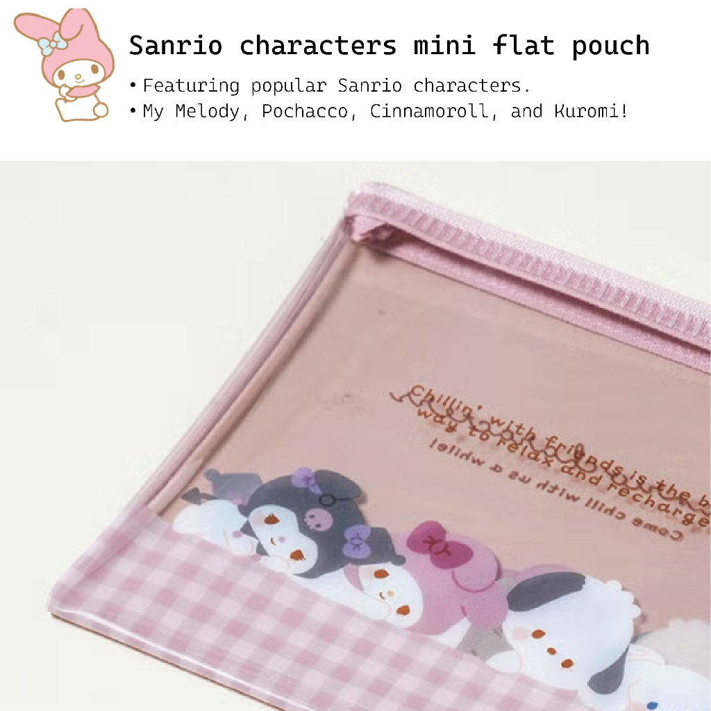 [Daiso Korea] Sanrio Character mini flat pouch กระเป๋าน่ารักเกาหลี