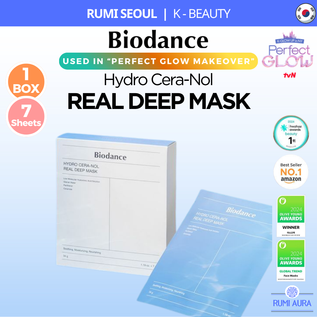 [BIODANCE ] Hydro CeraNol - Real Deep Mask Sheet | 7 แผ่น | แผ่นมาส์กให้ความชุ่มชื้นอย่างล้ําลึก