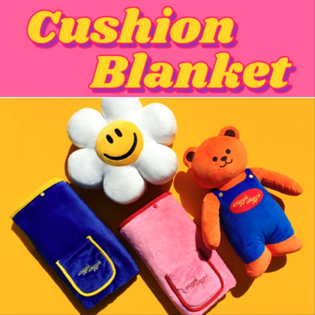 Wiggle Wiggle ผ้าห่มคุชชั่น - Smile We Love / ตุ๊กตาหมี